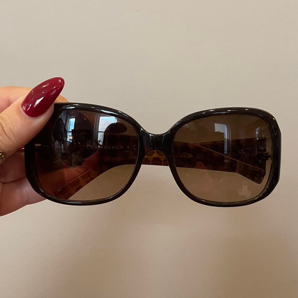 Tory Burch Womens Brown and Tan Sunglasses
